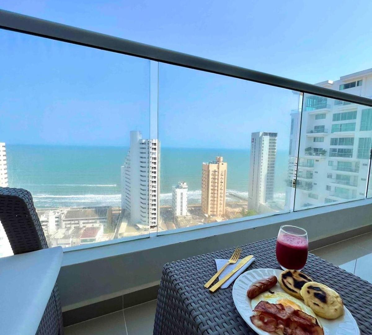 Moderno Y Lujoso Con Vista Al Mar Piso19 - Cerca A La Ciudad Amurallada Apartamento