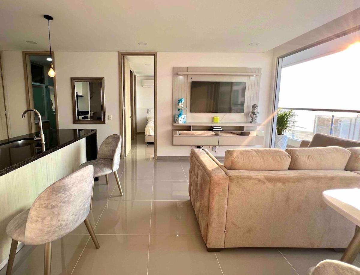 Moderno Y Lujoso Con Vista Al Mar Piso19 - Cerca A La Ciudad Amurallada Apartamento Cartagena