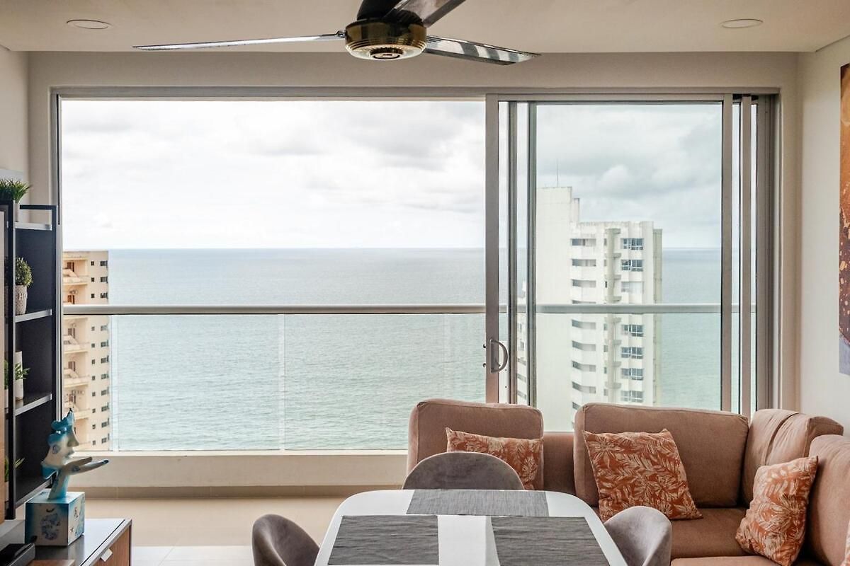 Moderno Y Lujoso Con Vista Al Mar Piso19 - Cerca A La Ciudad Amurallada Apartamento Cartagena