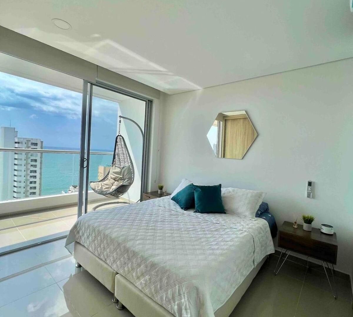 Moderno Y Lujoso Con Vista Al Mar Piso19 - Cerca A La Ciudad Amurallada Cartagena