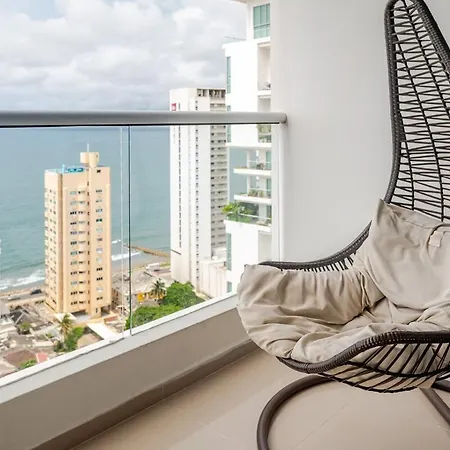 Moderno Y Lujoso Con Vista Al Mar Piso19 - Cerca A La Ciudad Amurallada Apartamento *